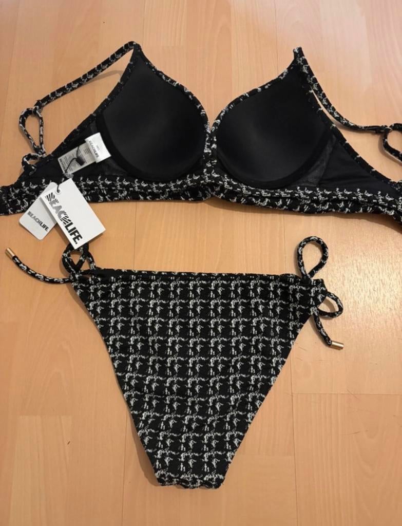 Beachlife Bikini Zwart Wit Tweed Vibes Nieuw Maat 36, Kleding | Dames, Badmode en Zwemkleding, Ophalen of Verzenden, Nieuw, Zwart