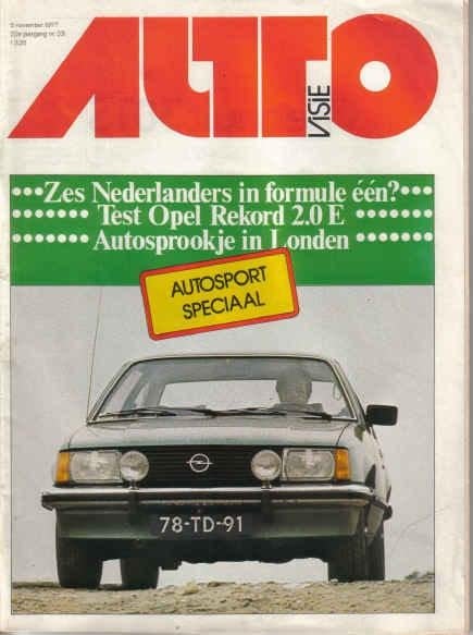 Autovisie 23 1977 : Opel Rekord 2.0E - Citroen CX - Datsun, Ophalen of Verzenden, Gelezen, Algemeen