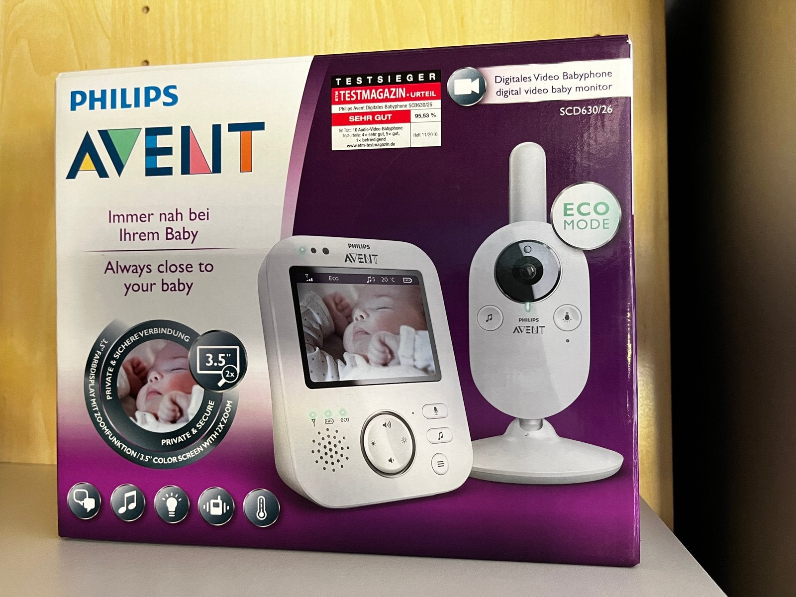 Digitale video Babyfoon philips avent scd630/26, Ophalen, Zo goed als nieuw, 250 meter of meer, Camera