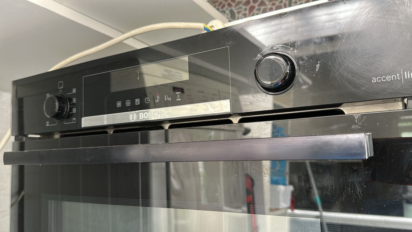 Bosch accent line Stoomoven - Zwart, Witgoed en Apparatuur, Ovens, Ophalen, 45 tot 50 cm, Gebruikt, Bosch