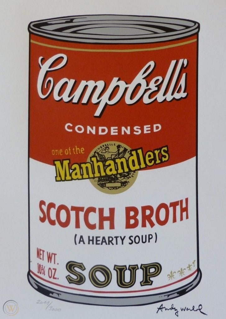 Andy Warhol(1928)Lithografie"Camp Scotch Broth Soup" Ges Gen, Antiek en Kunst, Gelimiteerde oplage, Ophalen of Verzenden, Overige onderwerpen