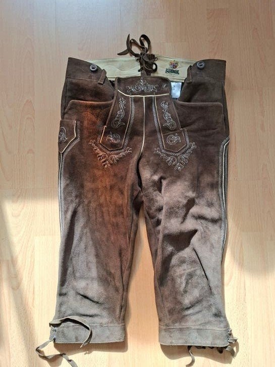 Lederhosen,  kniebundhosen, Bruin, Overige maten, Ophalen of Verzenden, Zo goed als nieuw