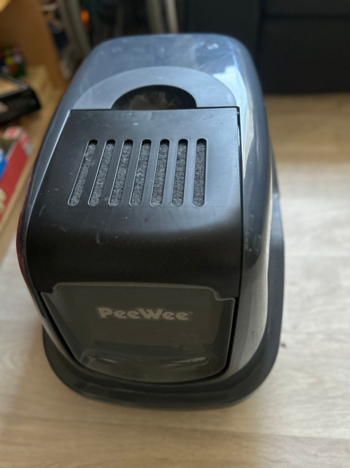 Kattenbak  peewee, Ophalen, Gebruikt