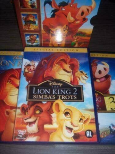 Walt Disney The Lion King Trioligy Box in nieuwstaat, Cd's en Dvd's, Dvd's | Tekenfilms en Animatie, Zo goed als nieuw, Amerikaans