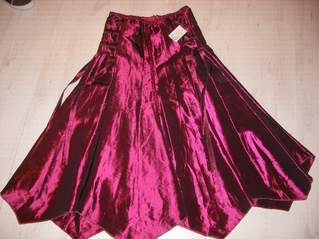 nieuwe gevoerde, glanzende, lange, zijden rok mt M, Kleding | Dames, Rokken, Maat 38/40 (M), Paars, Nieuw, Ophalen of Verzenden