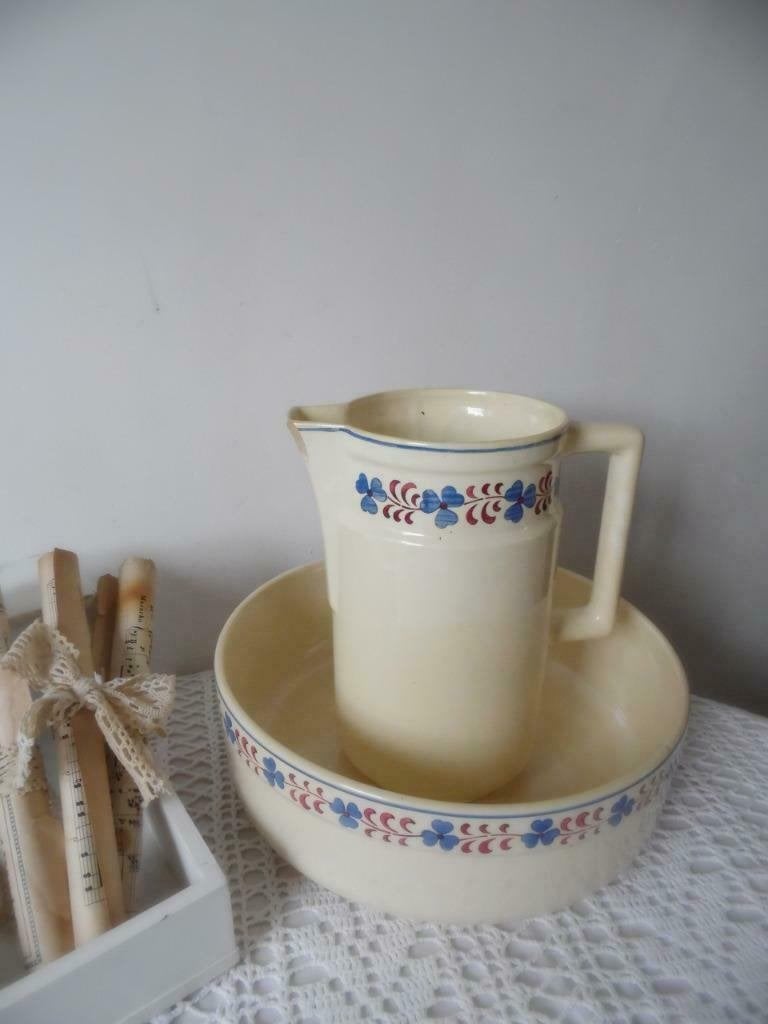 oude brocante lampetset, Antiek en Kunst, Ophalen of Verzenden
