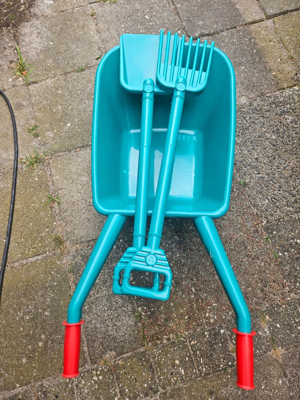Kinder kruiwagen met schep en hark, Ophalen of Verzenden, Nieuw