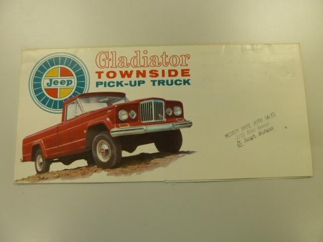 1963 Jeep Gladiator Townside Pick-Up Truck Brochure USA, Ophalen of Verzenden, Gelezen, Overige merken