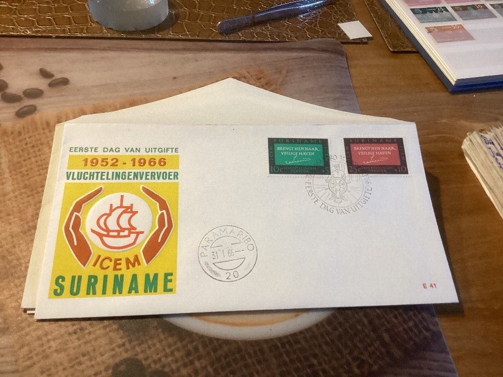 No3531 Suriname E41anders Nederland jaargangen fdc 1963, Verzenden, Onbeschreven, Rest van de wereld