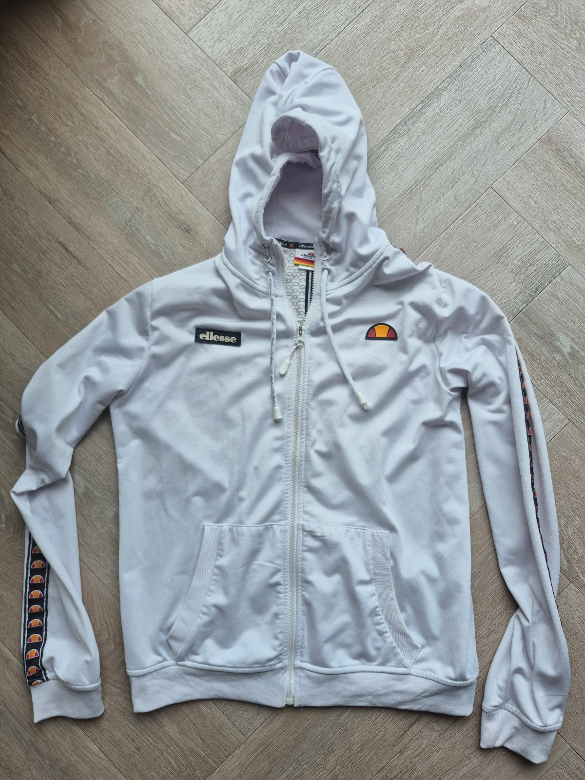 Ellesse retro trainings jack met logo banden, Ophalen of Verzenden, Gedragen, Wit