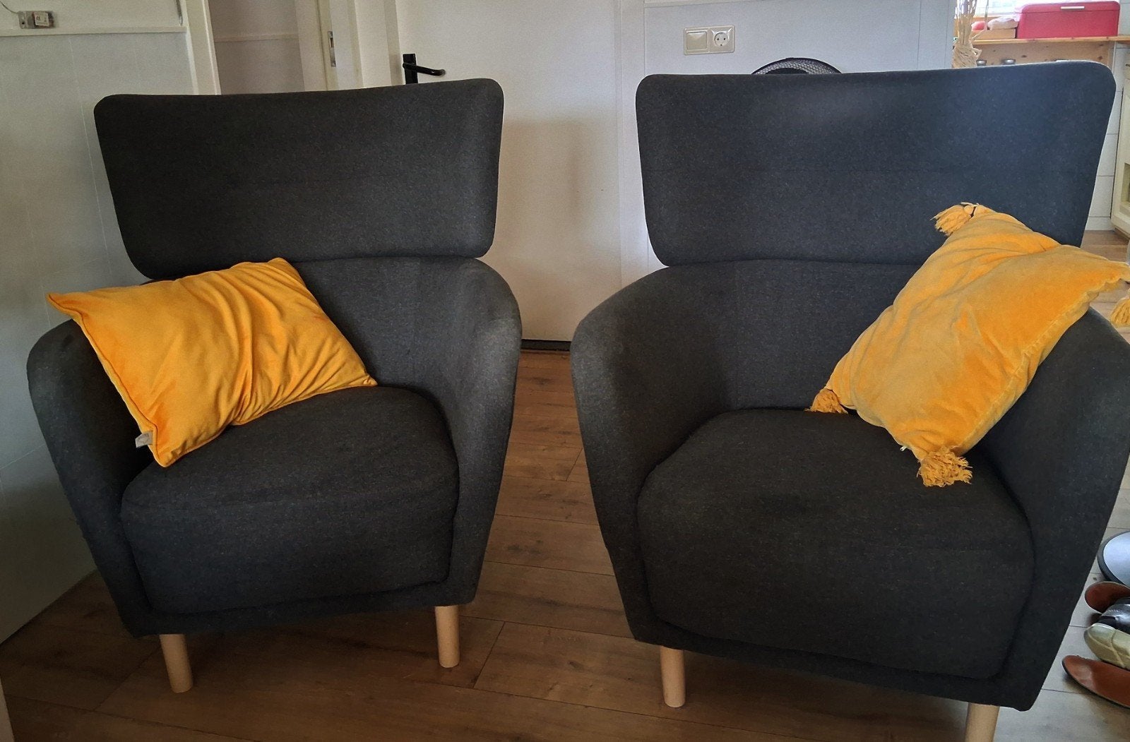 2 Oskarhamn Fauteuils IKEA, Ophalen, Tweepersoons, 75 tot 100 cm, Zo goed als nieuw