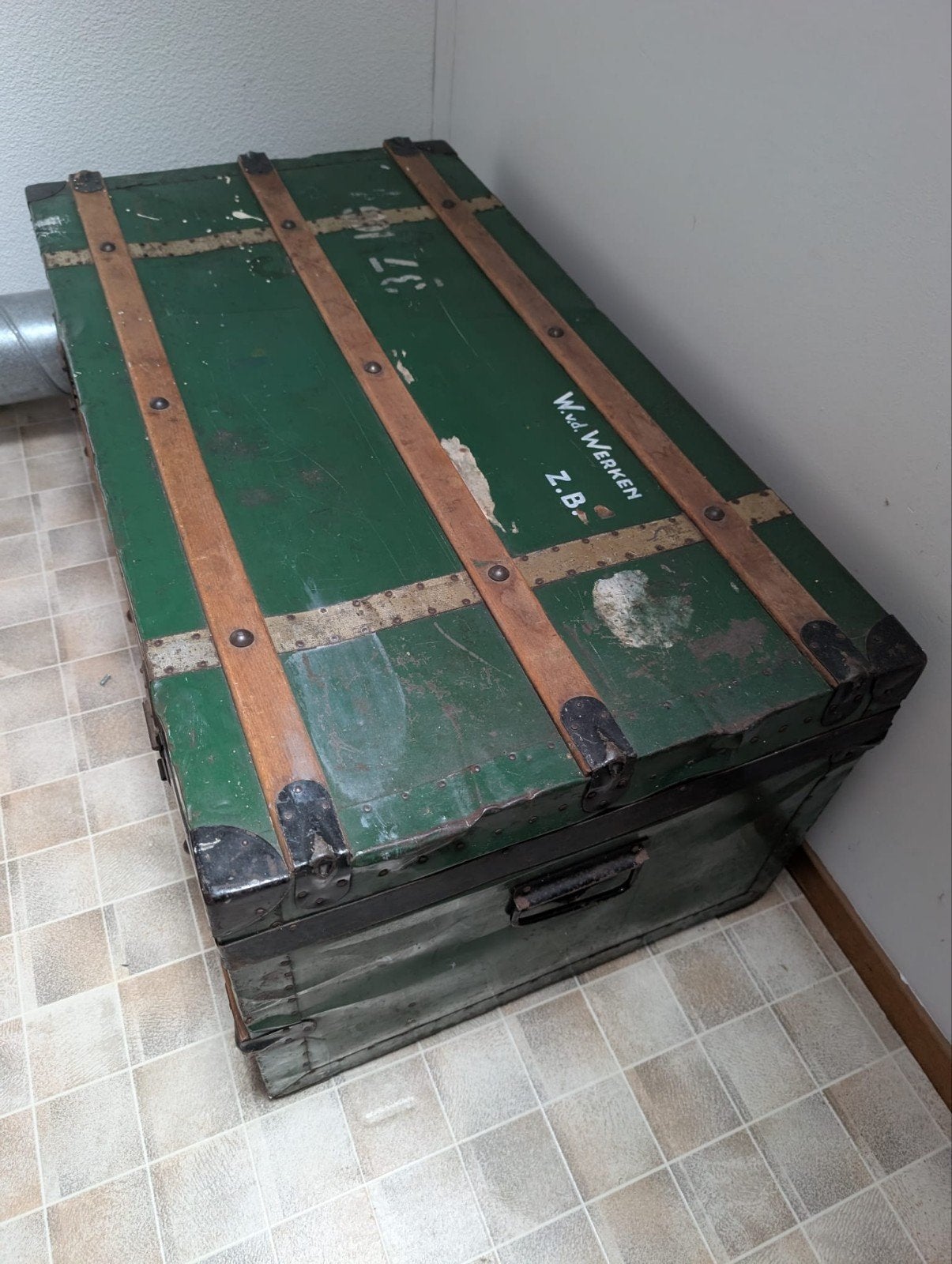 Vintage Groene Kist, Ophalen