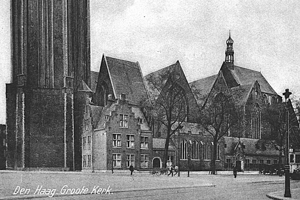 972124	Den Haag	Groote Kerk	1950	Gelopen met zegel, Ophalen of Verzenden, 1940 tot 1960, Gelopen, Zuid-Holland