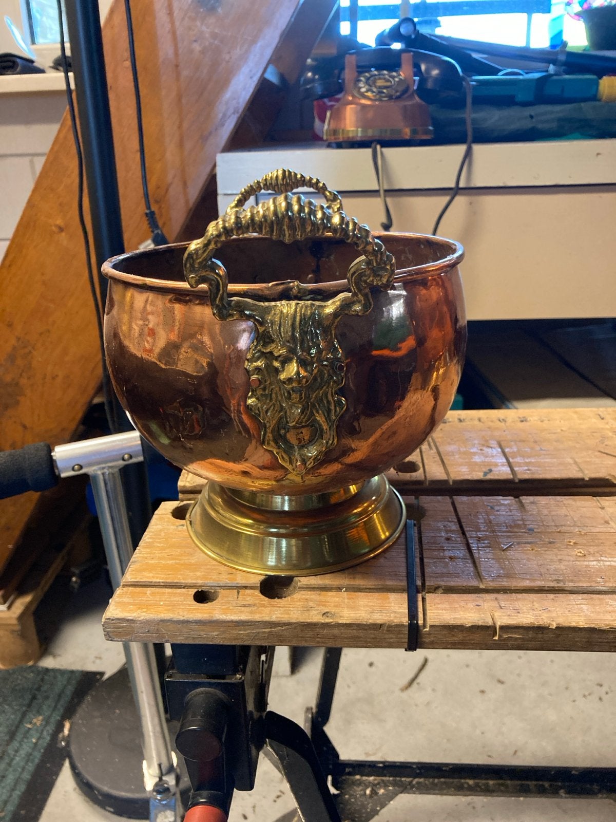 Antieke Koperen Pot met Bronzen Handvat, Antiek en Kunst, Antiek | Koper en Brons, Ophalen, Koper