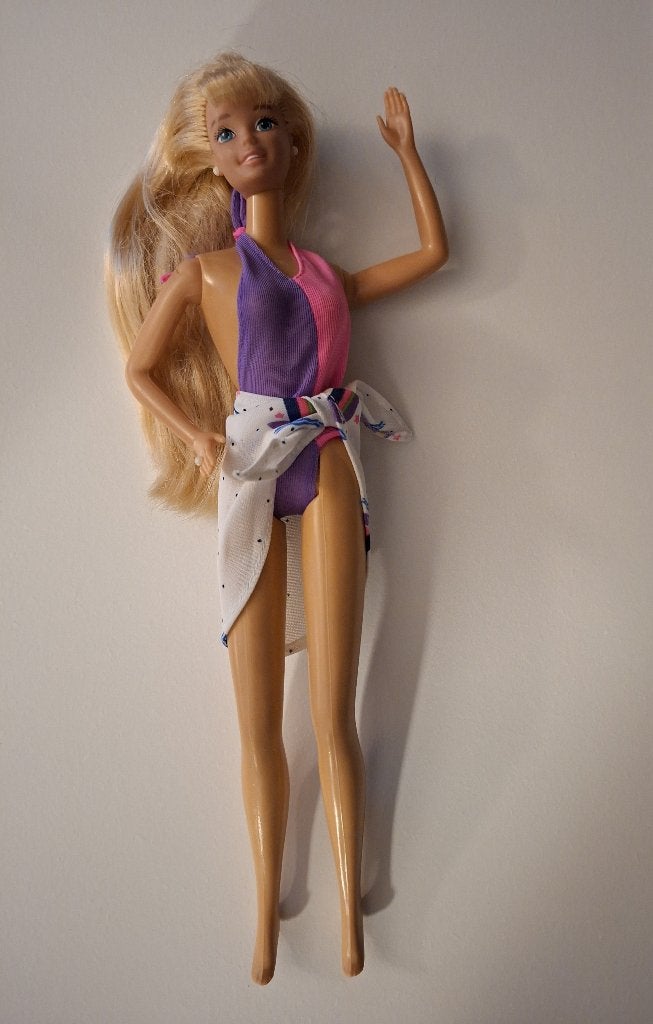 barbie fashion fun badpak met omslagdoek 1984, Ophalen of Verzenden, Gebruikt, Kleertjes