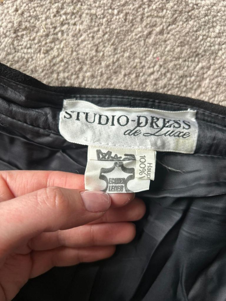 Vintage Studio-Dress Leren Rok Bruin Maat S, Kleding | Dames, Rokken, Maat 38/40 (M), Bruin, Ophalen of Verzenden, Zo goed als nieuw