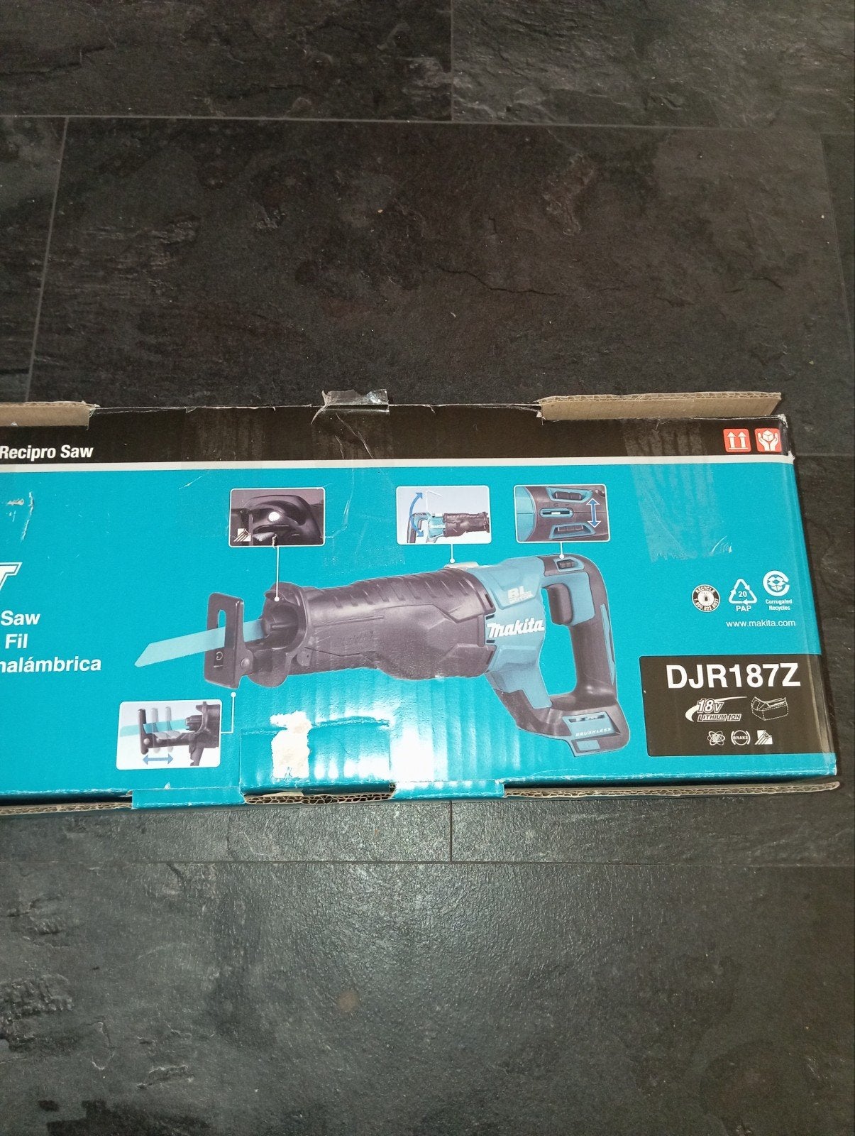 Makita DJR187Z Accu Reciprozaag 18V (Zonder accu), 70 mm of meer, Nieuw, Ophalen of Verzenden, Makita