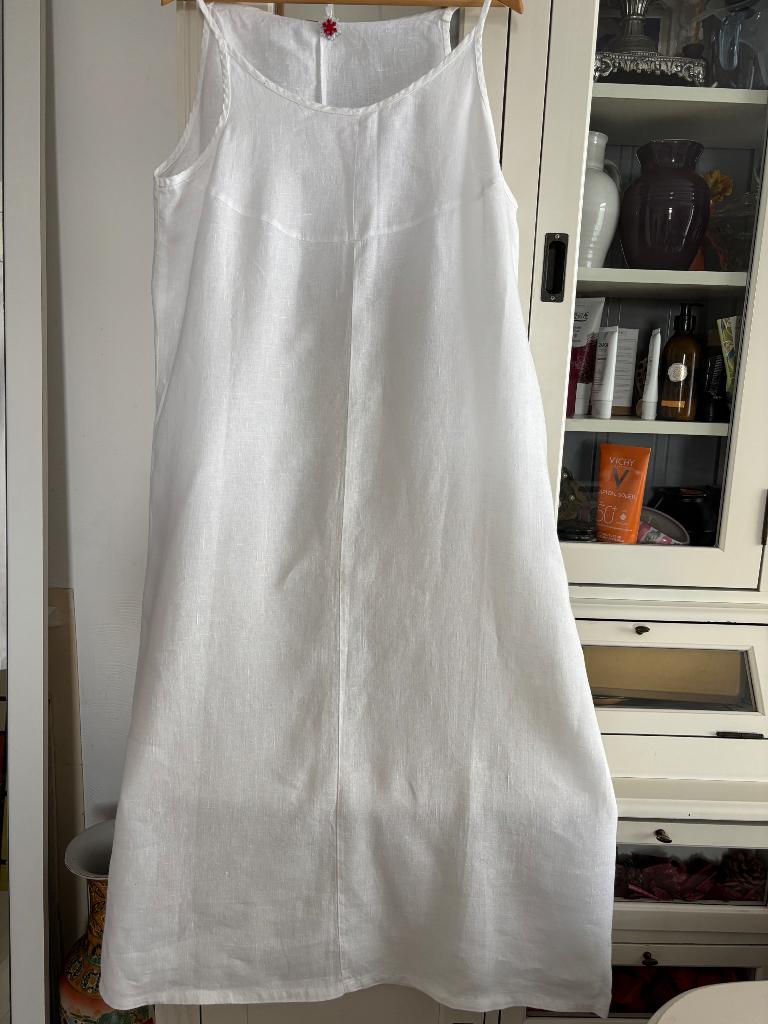 Linnen jurk off-white 46/48-50, Ophalen of Verzenden, Nieuw, Wit, Jurk