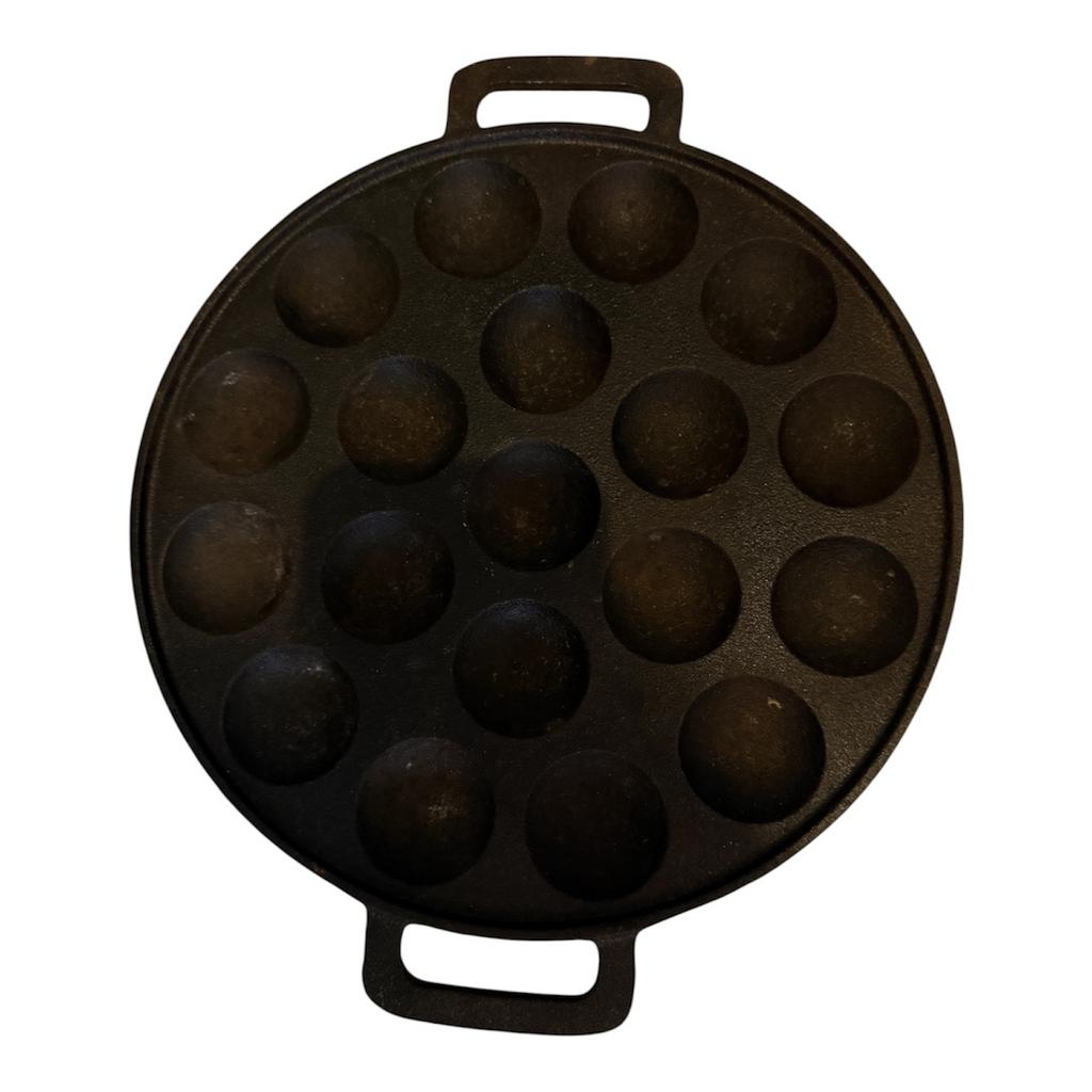 Poffertjes pan Gietijzer ook voor inductie, Ophalen of Verzenden, Gebruikt