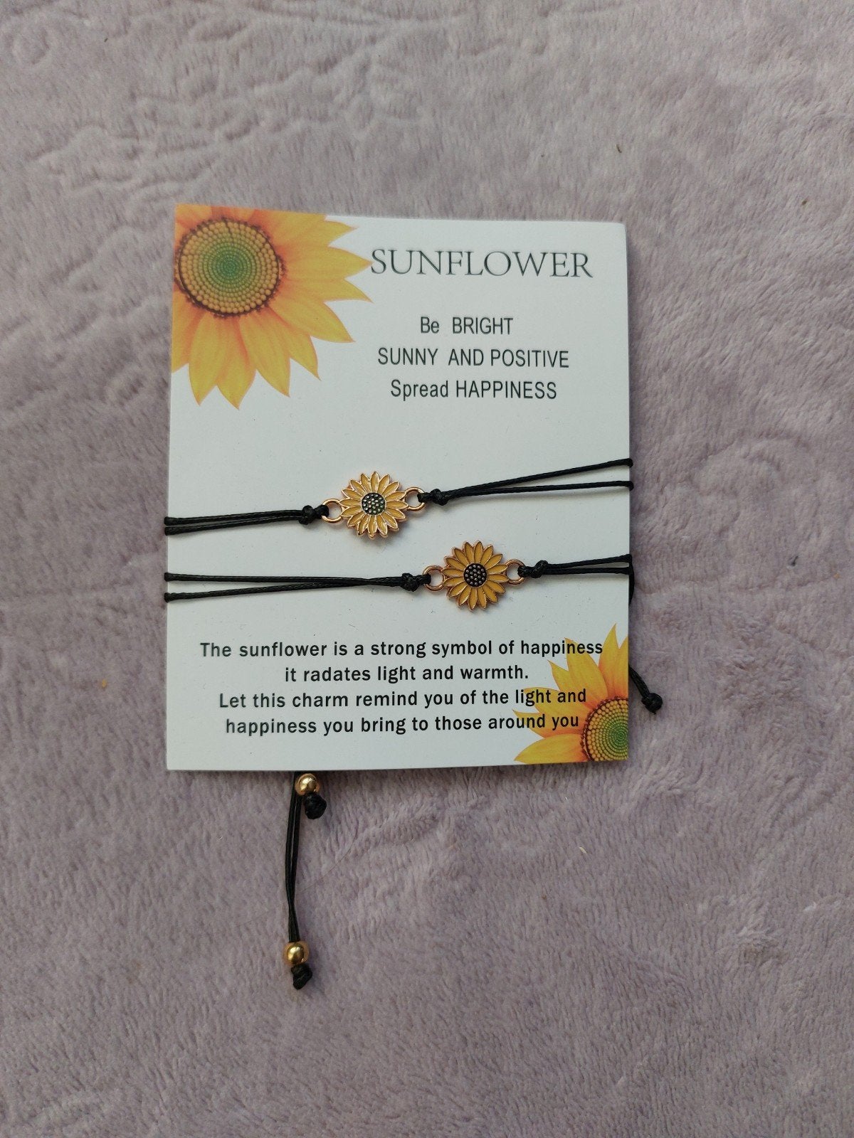 Zonnebloem vriendschap armbandjes, Ophalen of Verzenden, Nieuw