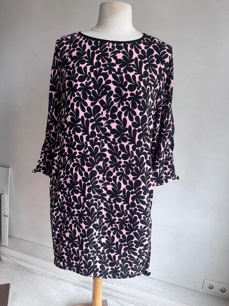 vanilia jurk zwart roze maat 40, Maat 38/40 (M), Verzenden, Vanilia, Zwart