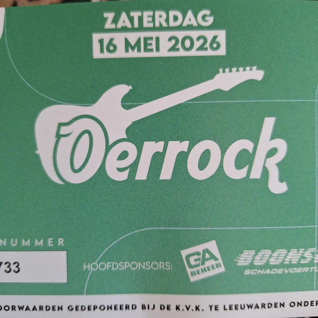 Zaterdagticket Oerrock!, Eén persoon