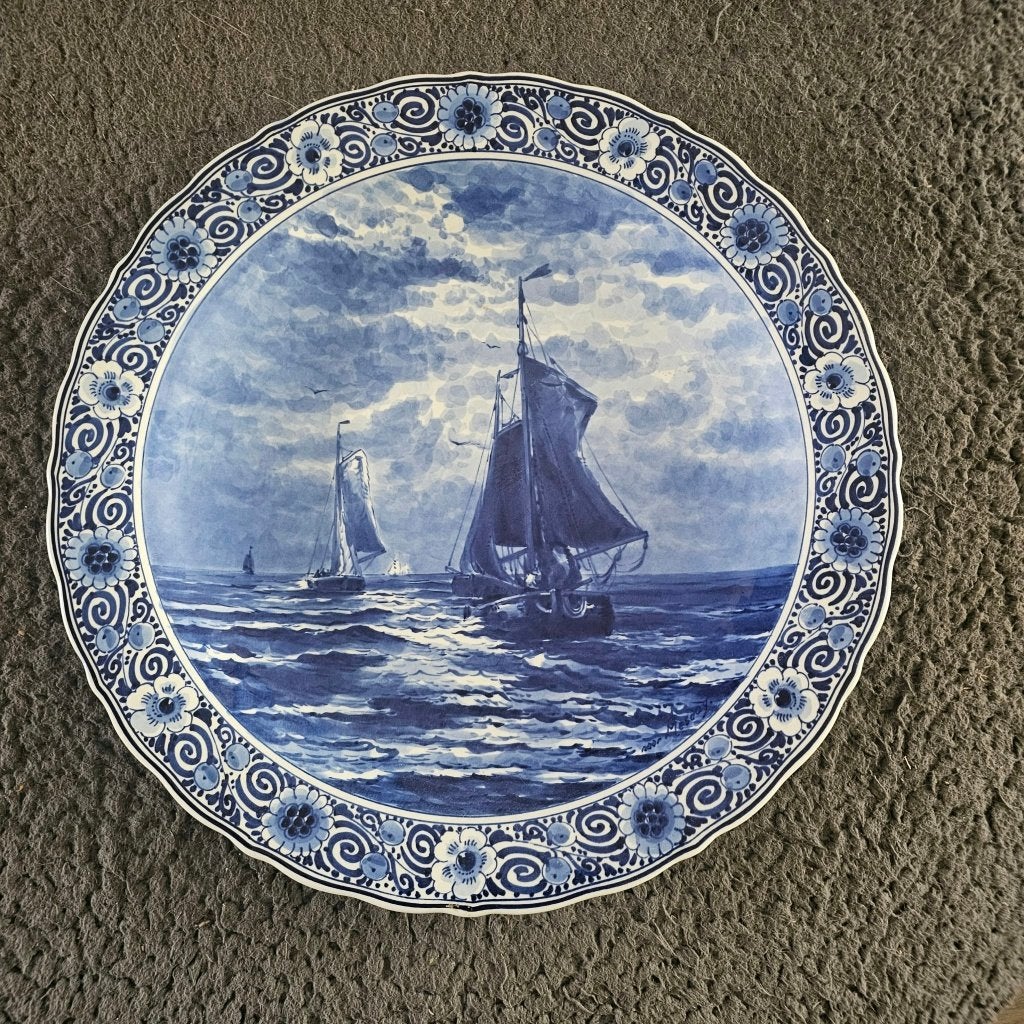 Delfts Blauw Wandbord Porceleyne Fles Delft Mesdag, Antiek en Kunst, Ophalen of Verzenden
