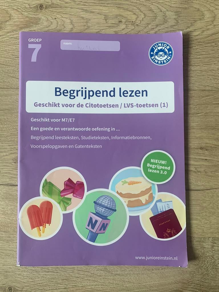 Citotoets groep 7 begrijpend lezen oefenboek DIGITAAL, Ophalen, Zo goed als nieuw, Overige niveaus, Nederlands