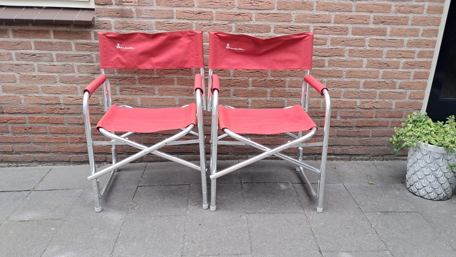 2x Isabella regisseur stoelen - Gebruikt, maar goed, Caravans en Kamperen, Kampeermeubelen, Ophalen, Gebruikt, Campingstoel