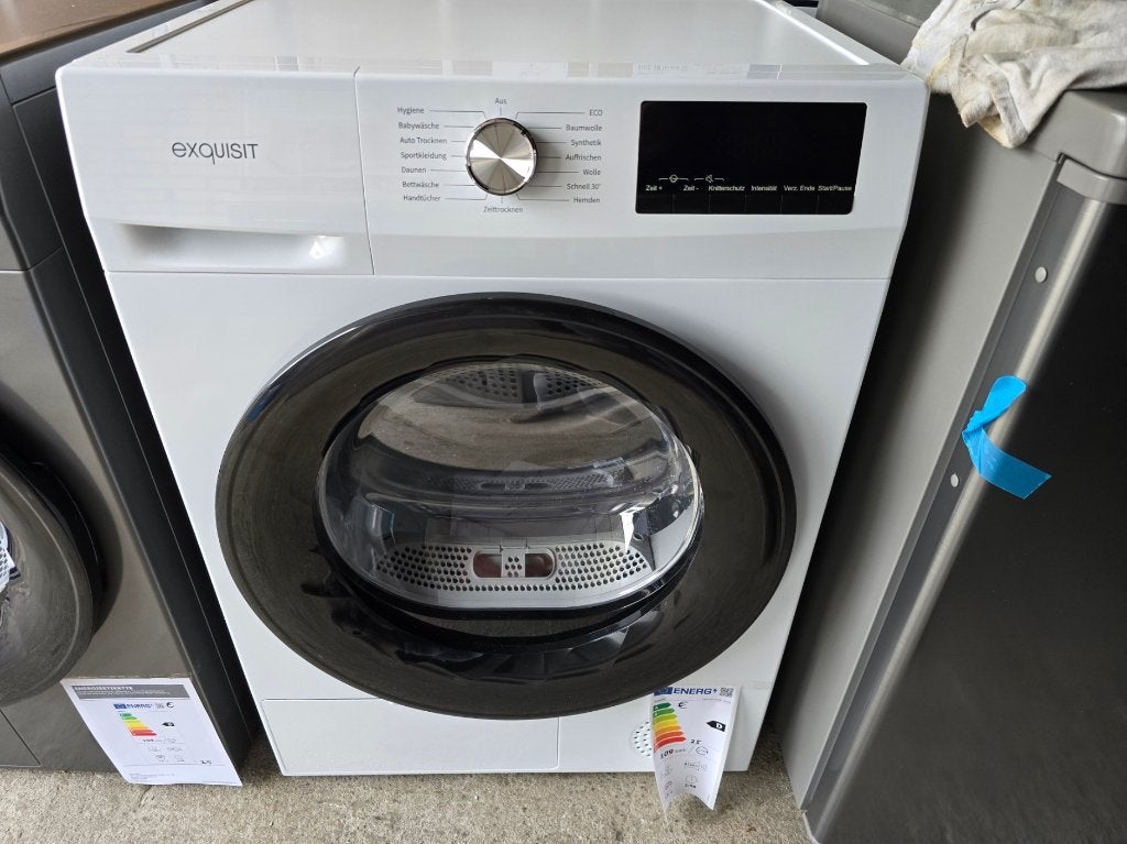 Nieuwe 7 kg vulinhoud warmtepomp droger duits model, 6 tot 8 kg, Anti-kreukfase, Overige typen, Nieuw