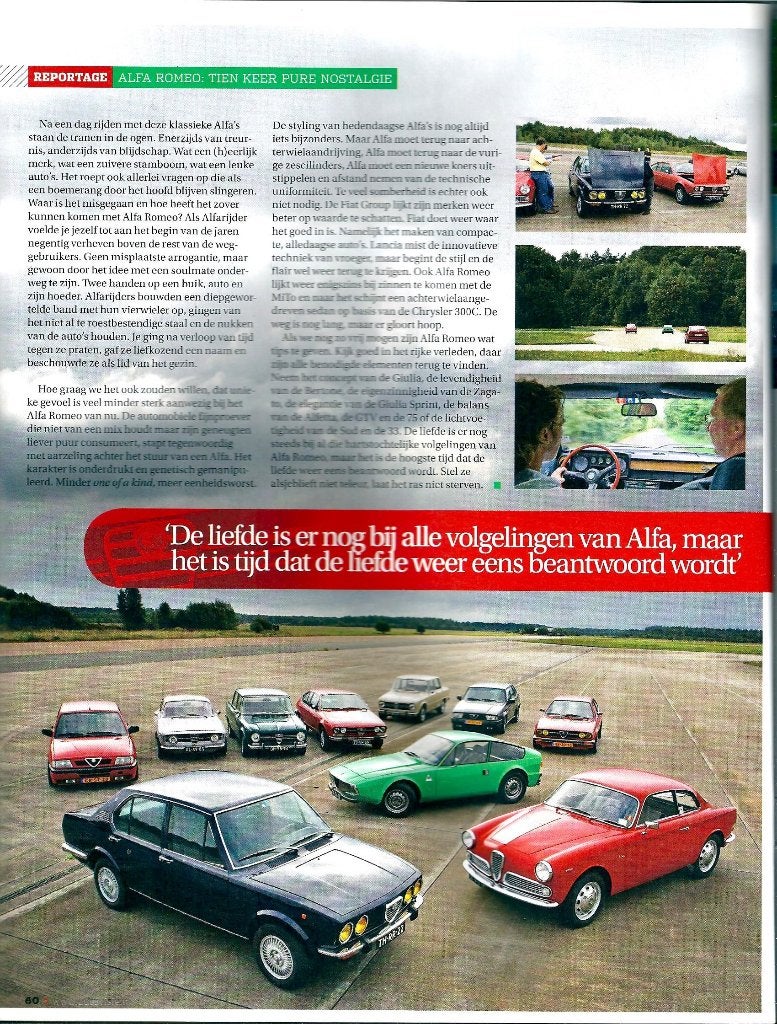 Autovisie reportage Alfa Romeo Klassiekers, Ophalen of Verzenden, Gelezen, Alfa Romeo