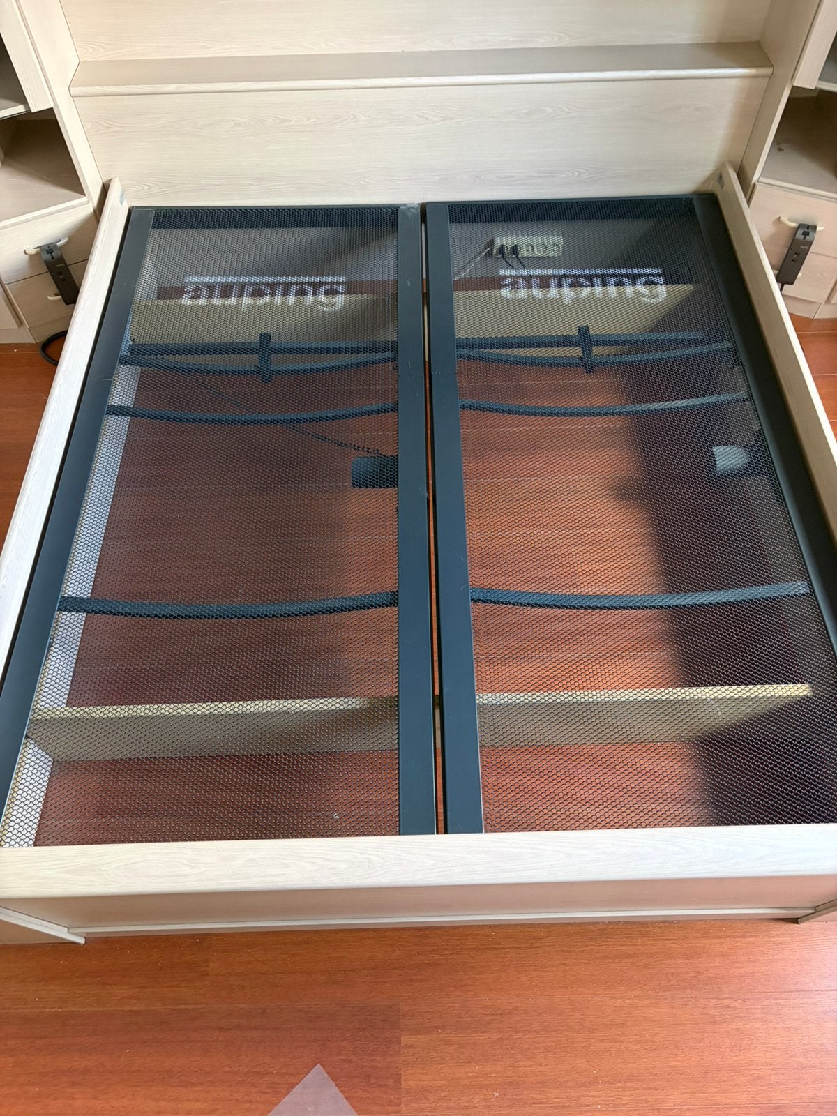 Auping bedbodem electrisch verstelbaar, Ophalen, Gebruikt, 90 cm, Eenpersoons