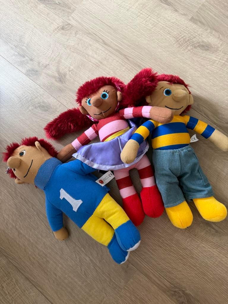 Set van 3  Knuffels van het Zandkasteel, Gebruikt, Overige merken, Overige karakters, Overige typen