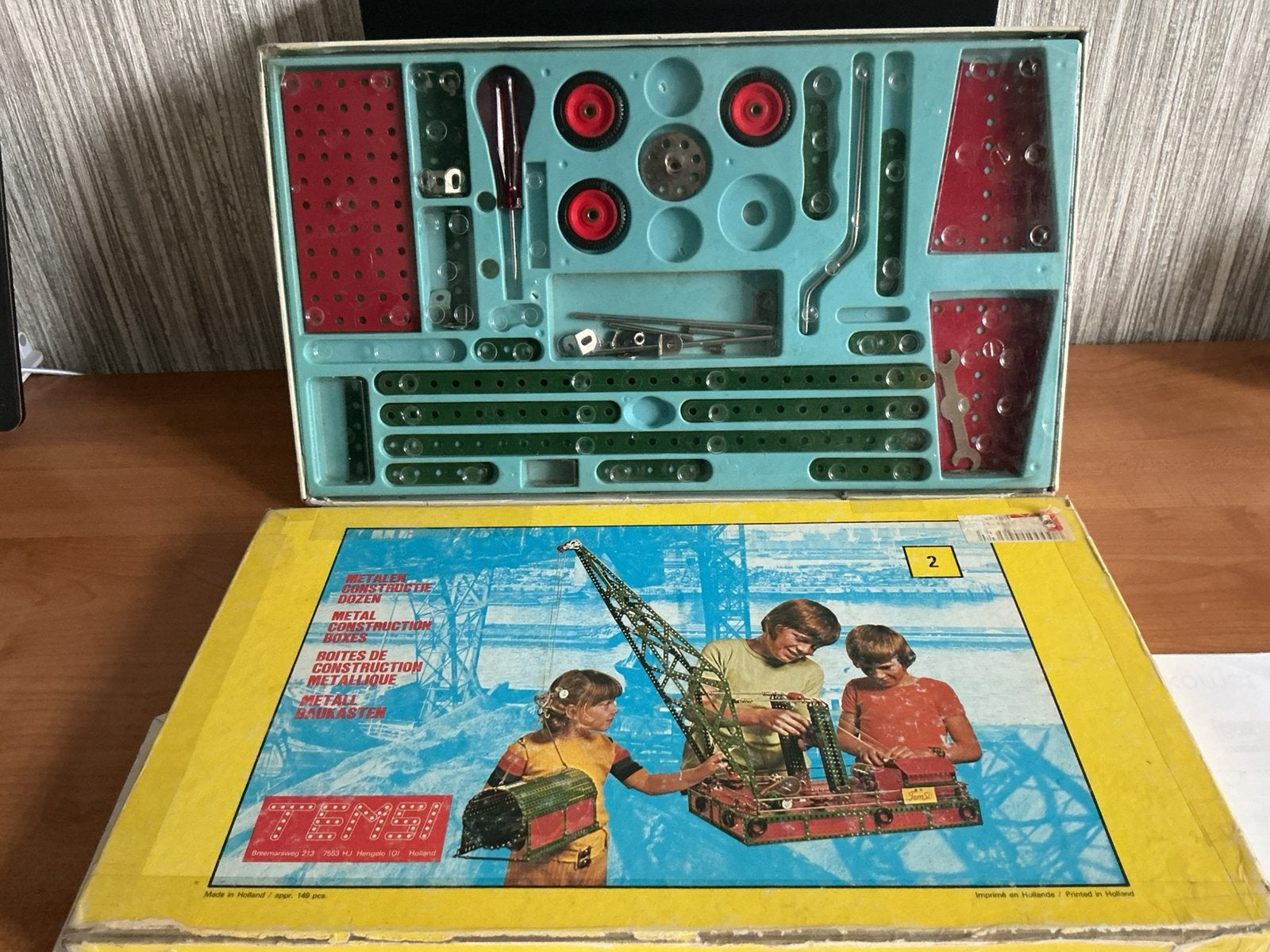 Temsi metalen constructie doos Meccano mooi bewaard, Ophalen of Verzenden