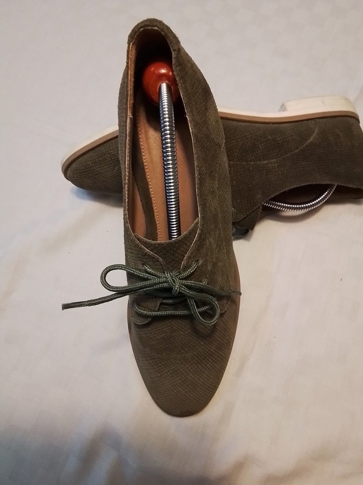 Manfield damesschoenen, mt.39, olijfgroen, in prima staat., Ophalen of Verzenden, Zo goed als nieuw, Groen, Sneakers of Gympen