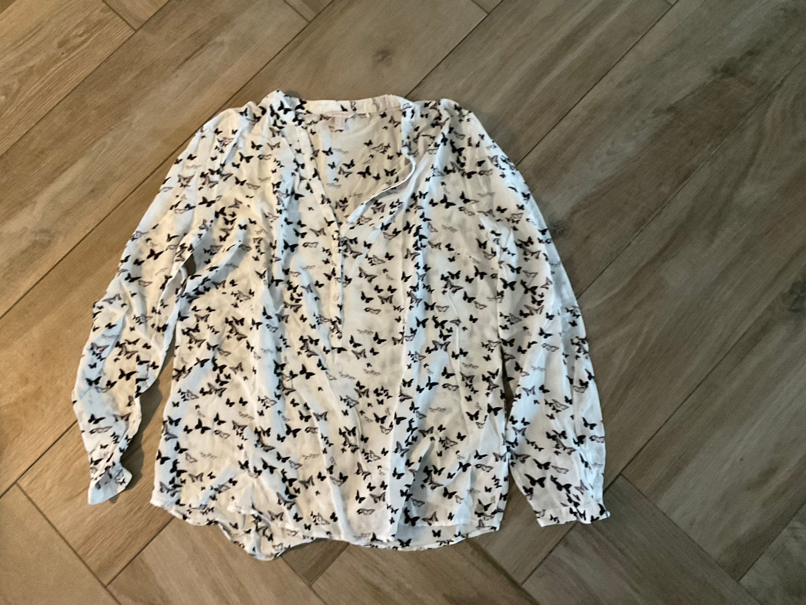 Lieve Esprit blouse met vlinders, maat 40, Ophalen of Verzenden, Zo goed als nieuw, Maat 38/40 (M), Wit