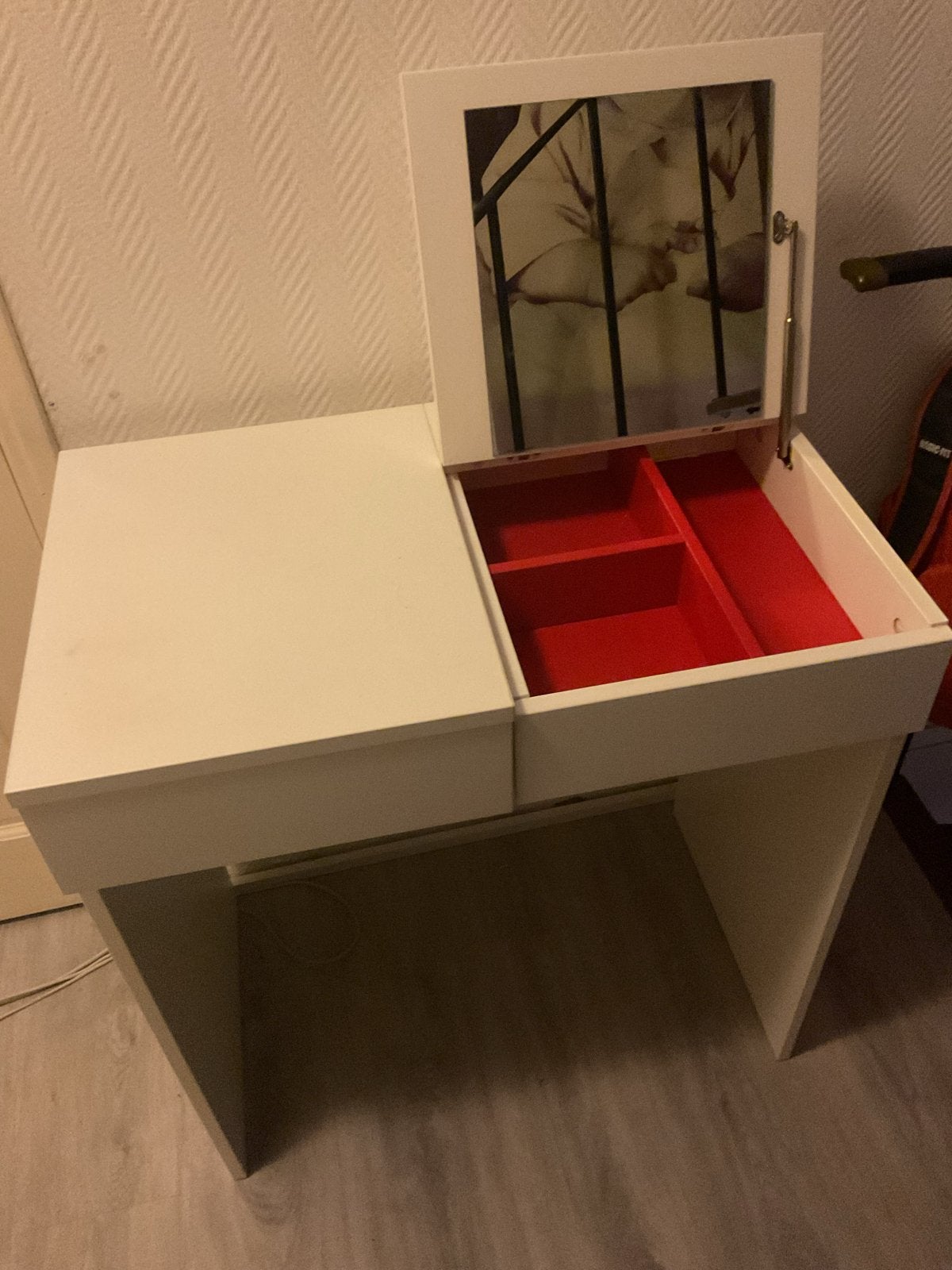 IKEA Brimnes Toilettafel met lade en spiegel, Huis en Inrichting, Ophalen, Gebruikt, 50 tot 100 cm, Minder dan 100 cm