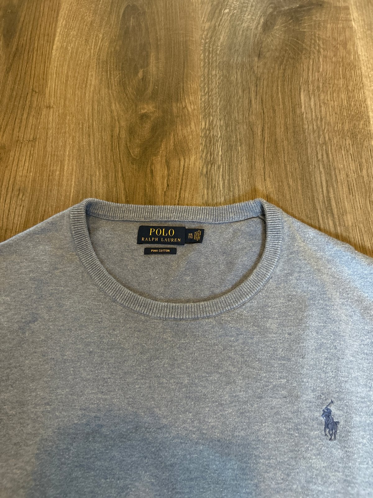 Polo Ralph Lauren Pima Katoenen Trui - XXL, Ophalen of Verzenden, Zo goed als nieuw, Maat 56/58 (XL), Blauw