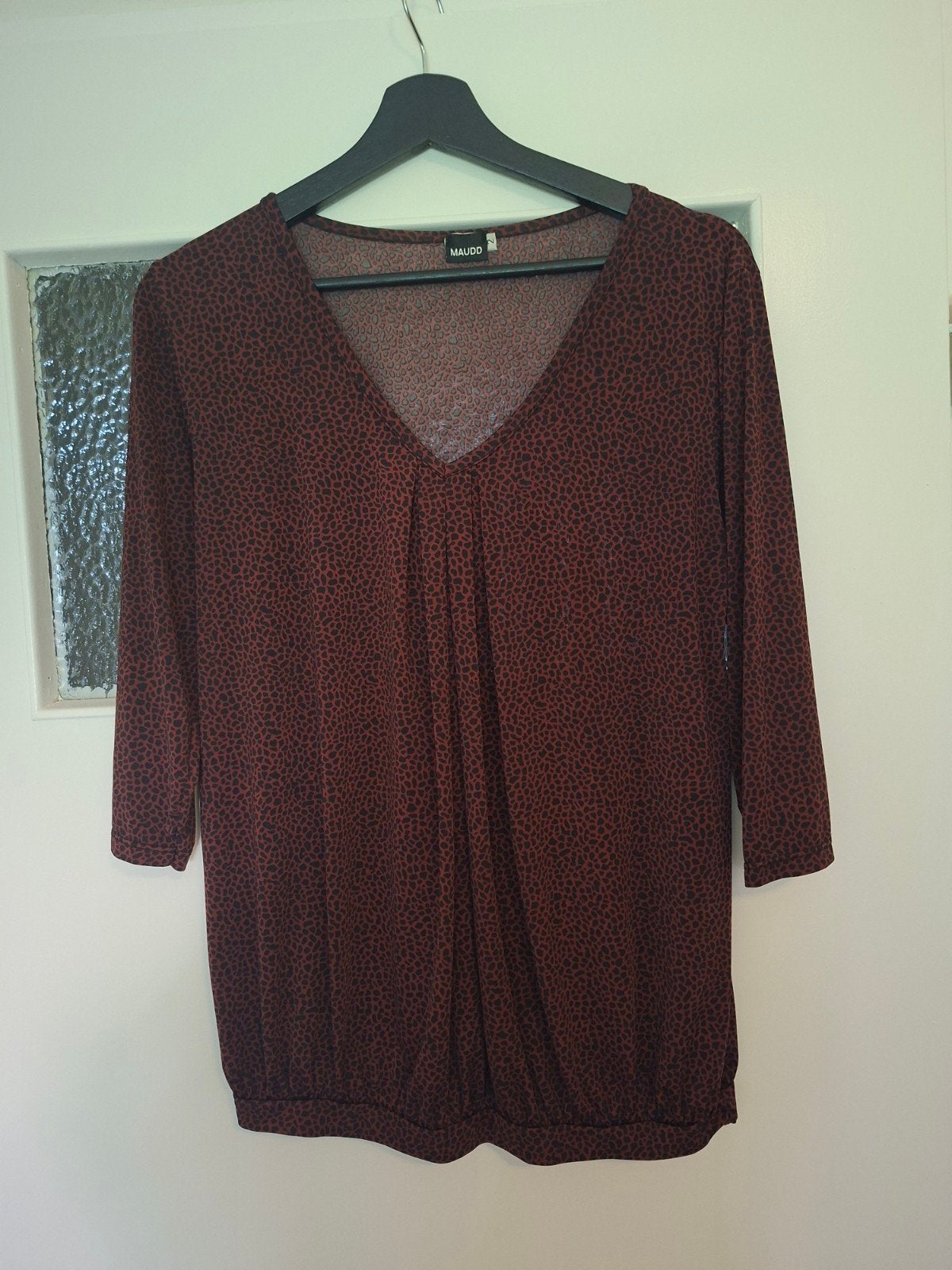 Maudd Leopardprint Top Maat 42/44 (L), Kleding | Dames, Bruin, Maat 42/44 (L), Ophalen of Verzenden, Korte mouw