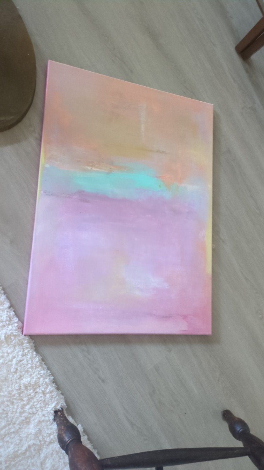 Abstract Acryl Canvas - Rothko-achtige Stijl - Eigen Werk, Antiek en Kunst, Ophalen of Verzenden