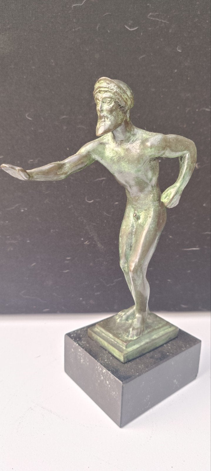 Zeer oud bronzen brons beeld uit Griekenland, opgravingen, Ophalen of Verzenden