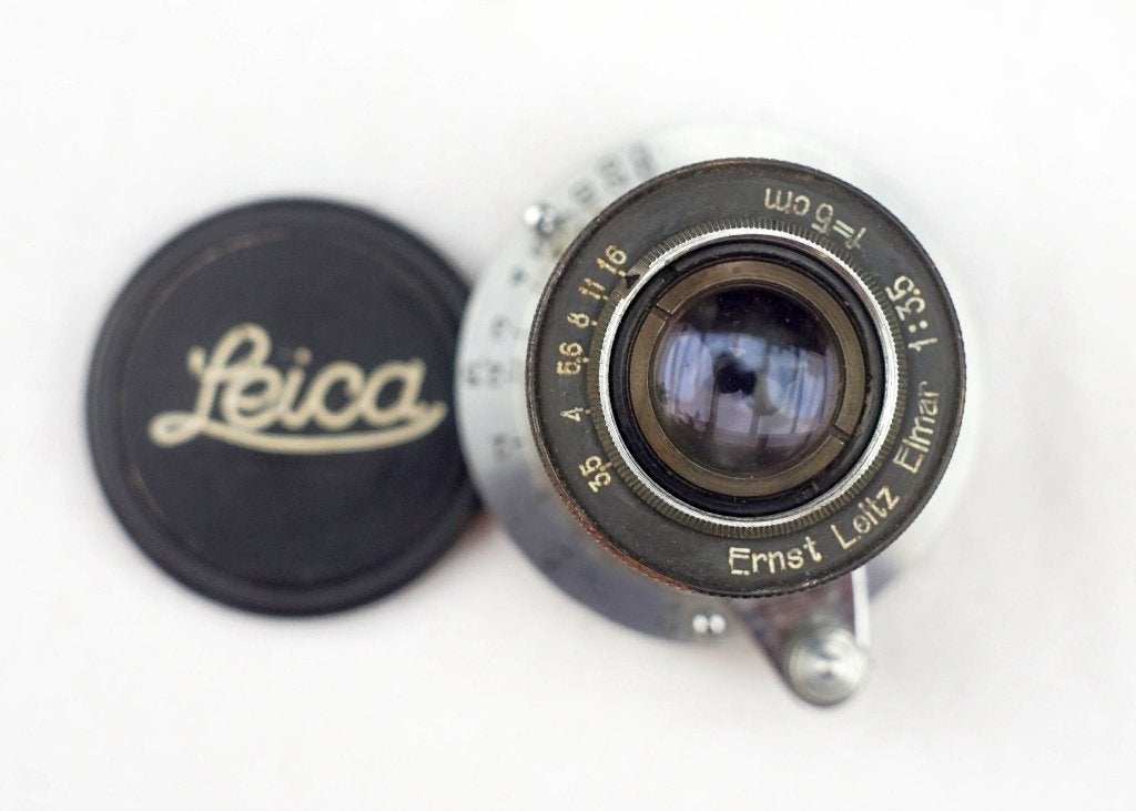 Soviet copy Leica/Leitz Elmar collapsible M39 LTM 50mm f3.5, Ophalen of Verzenden