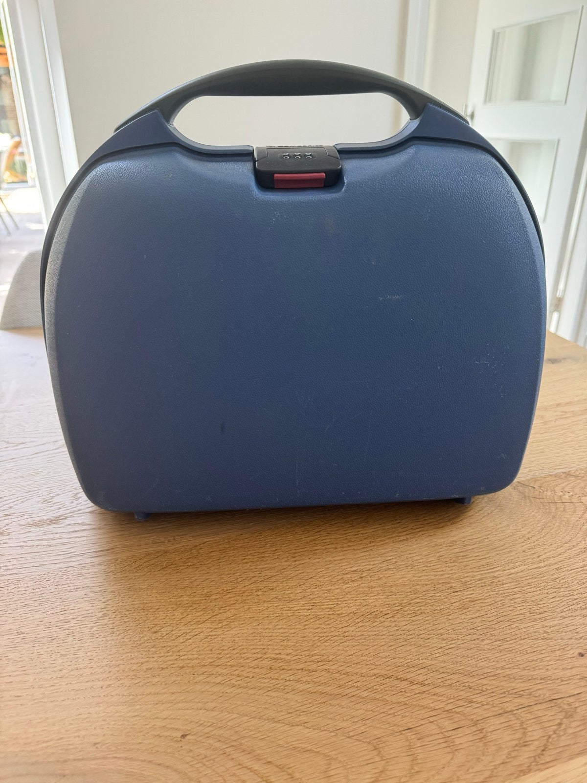 Samsonite Beautycase Blauw met Spiegeltje en Slot, Ophalen, Gebruikt, Blauw, Met slot