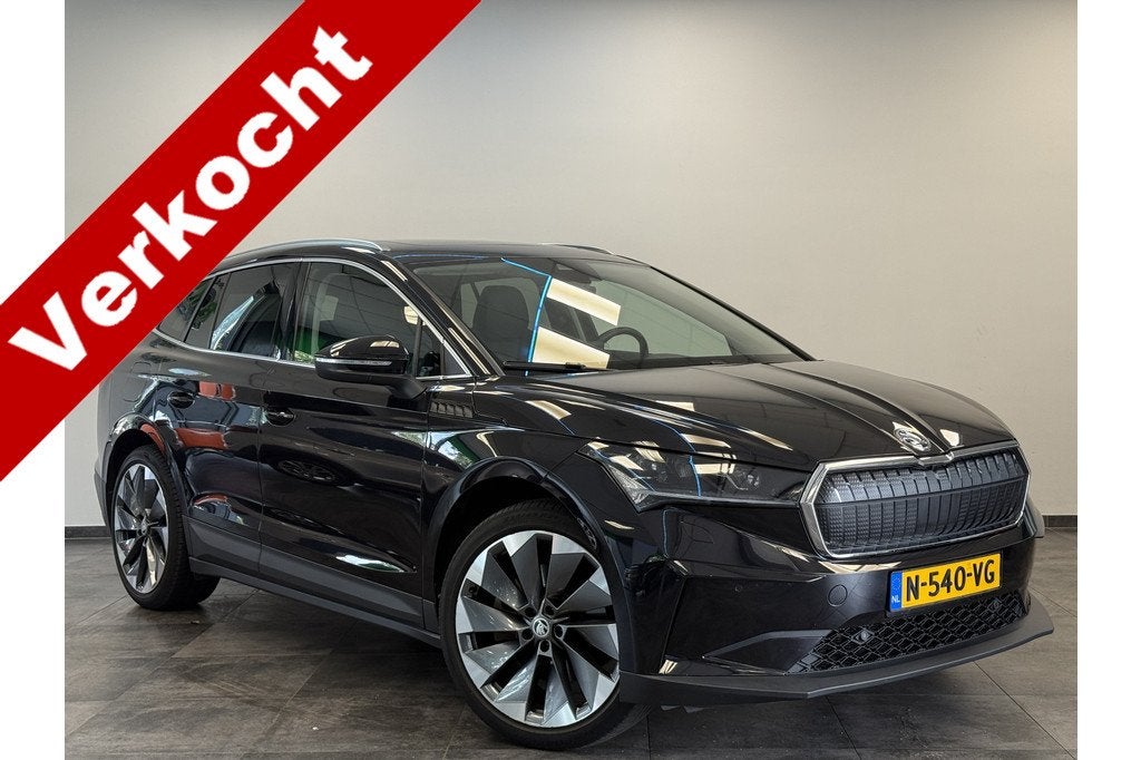 Skoda Enyaq iV 80 SOH 91% Panoramadak Trekhaak Wegklapbaar W, Auto's, Skoda, Automaat, Achterwielaandrijving, Gebruikt, Met garantie (alle)