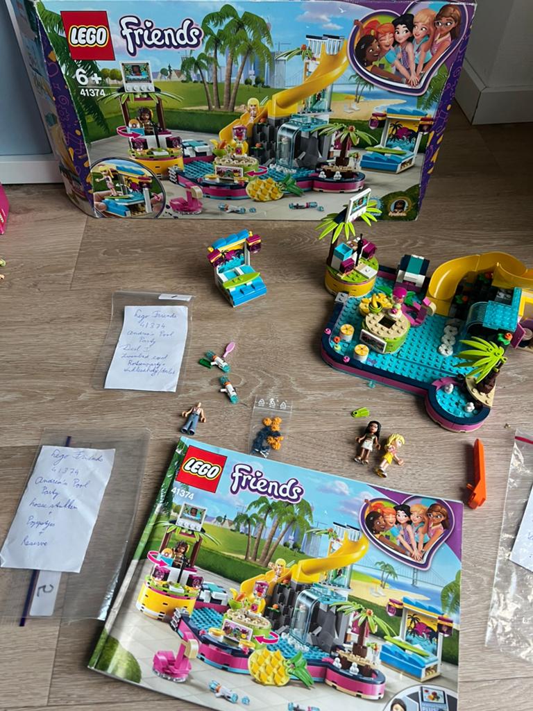 LEGO friends anderea’s zwembadfeestje 41374, Ophalen of Verzenden, Zo goed als nieuw