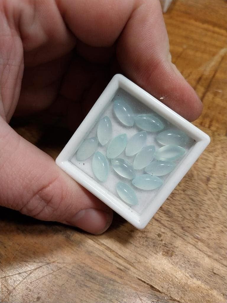 Markies blauwe agaat cabochons, Ophalen of Verzenden