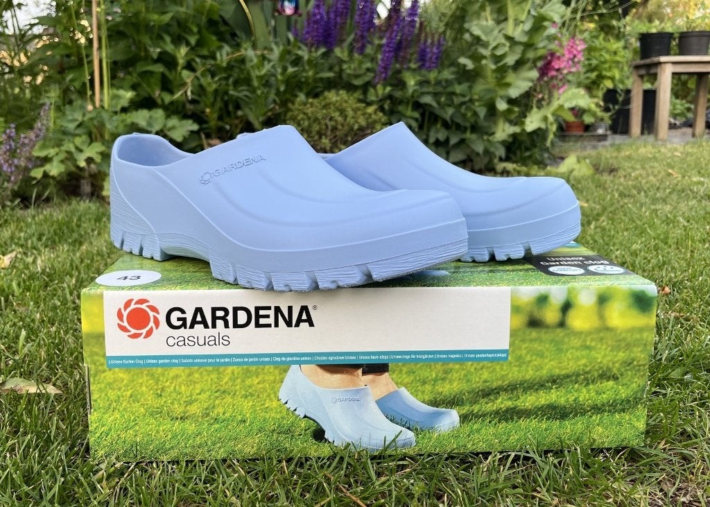 Blauwe Gardena tuinklompen / klompen Maat 43, Tuin en Terras, Werkkleding, Dames, Schoenen, Ophalen of Verzenden, Zo goed als nieuw