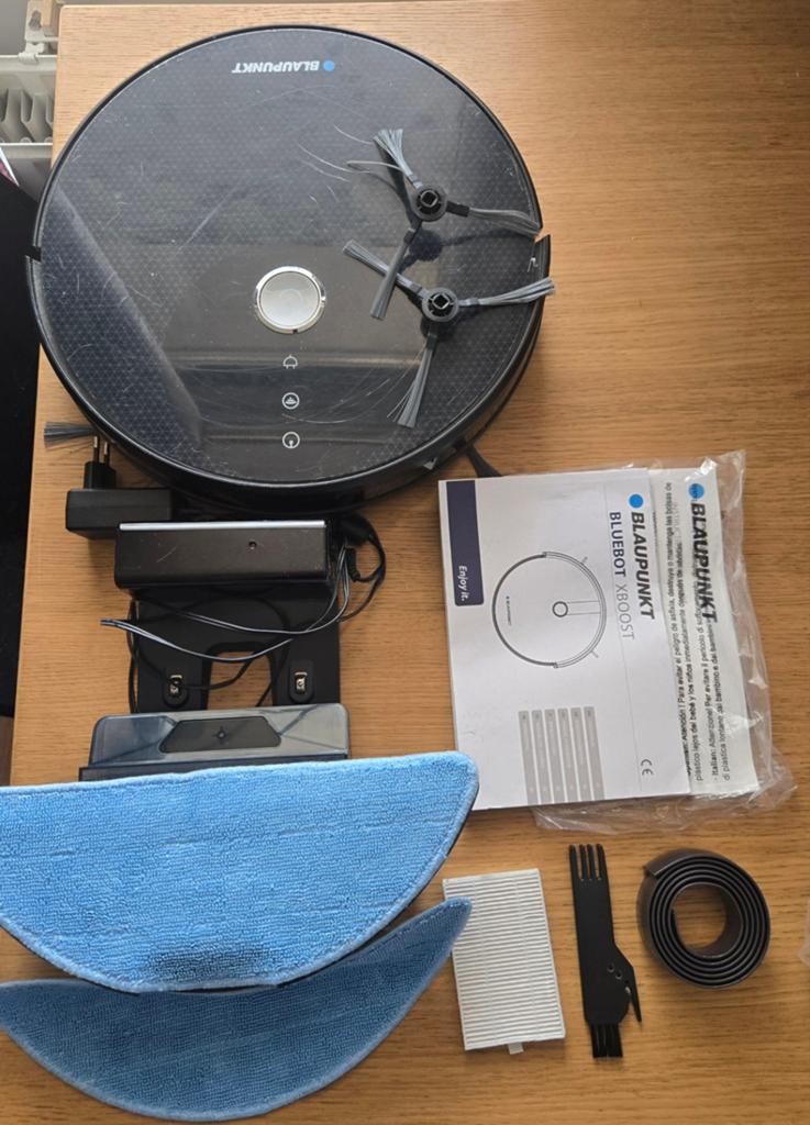 Blaupunkt XBoost Robotstofzuiger + Dweil met accessoires, Overige merken, Gebruikt, Dweilfunctie, Ophalen of Verzenden