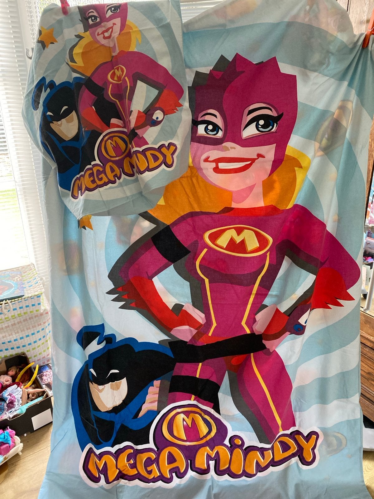 Mega Mindy Dekbedovertrek en Kussensloop, Gebruikt, Overige merken, Ophalen of Verzenden, Wasbaar