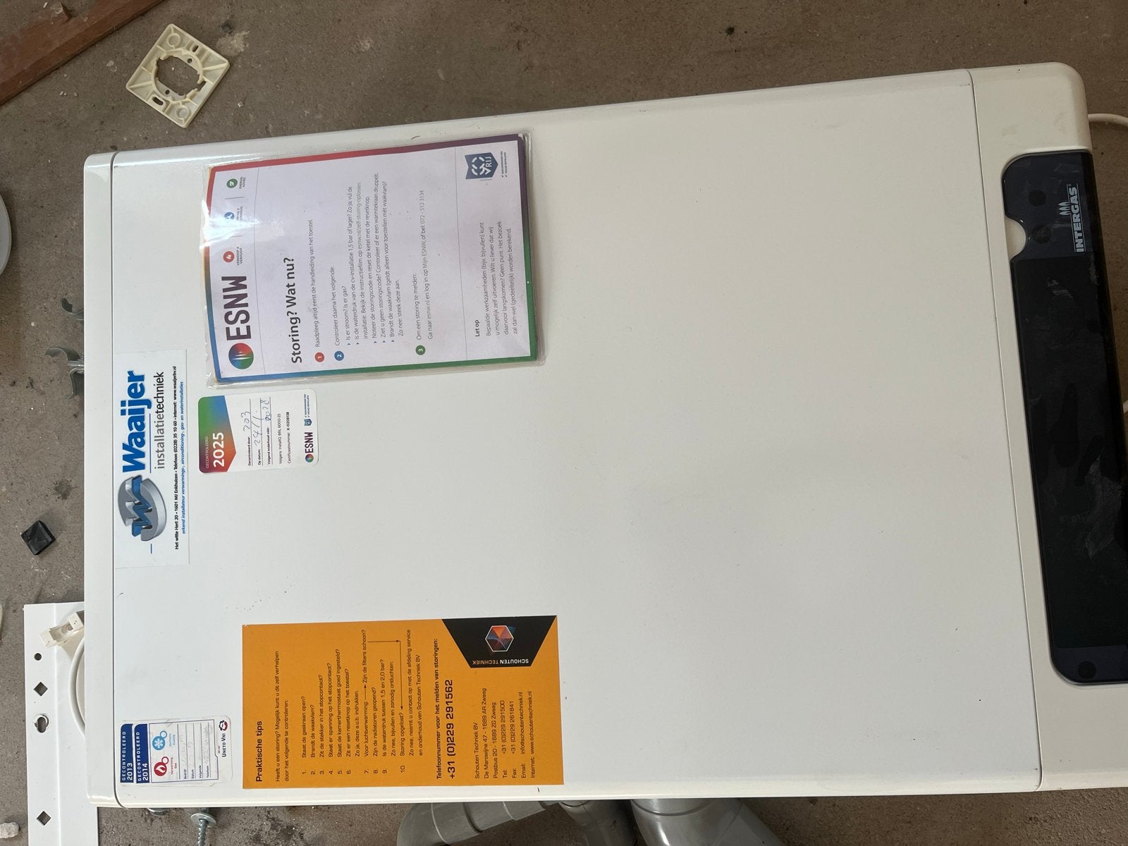 Intergas Kombi Kompakt HRE 28/24 CV-ketel, Ophalen, Gebruikt, Hoog rendement (Hr), Cv-ketel of Combi-ketel